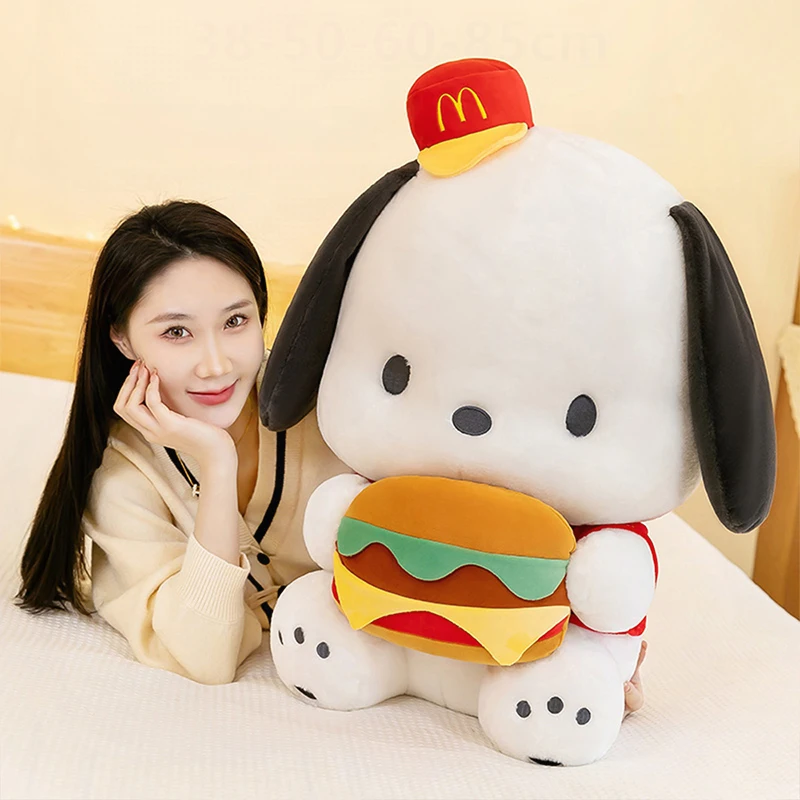 

Plush Toy Burger Pacha Dog Stuffed Animal Sitting Dog Doll Large Gift for Kids Birthday Xmas Present Perfect for Gift Exchange