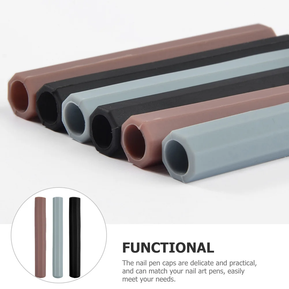 

3 шт. колпачки для маникюрных ручек, чехлы для ногтей для декоративной защиты наконечников карандашей