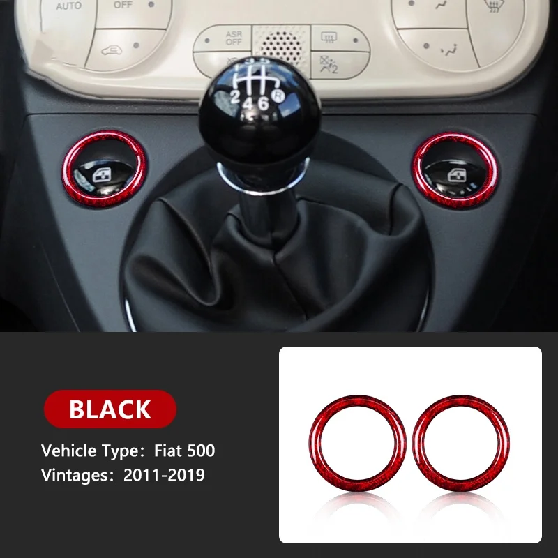 

2012-2024 для Fiat 500 Abarth 595 695 шестерня из натурального углеродного волокна 3D декоративная наклейка