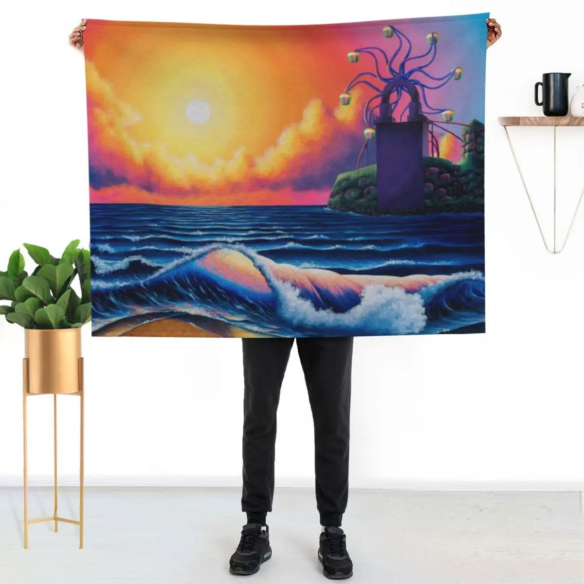 Sirena Beach Throw Blanket Summer Cool Breathable Blanket for Sleeping
