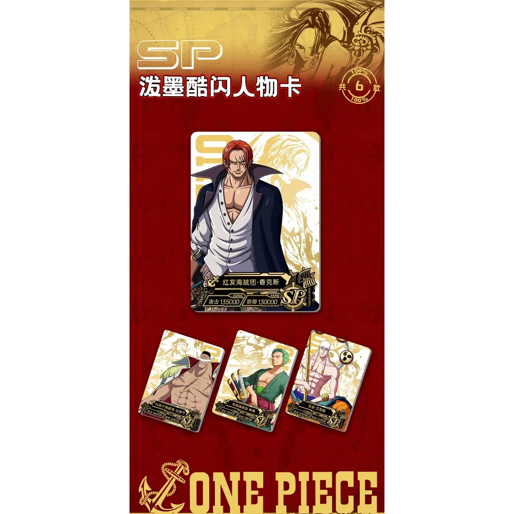 ONE PIECE Collezione di carte per bambini Marshall·D·Teach Buggy Rufy Usopp Youth Adventure Anime Limited Gioco di carte Regali da tavolo