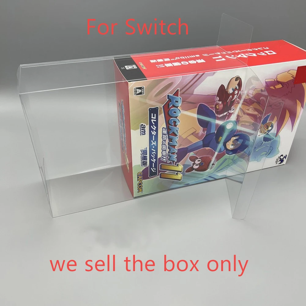 Protective Case For NS Switch for Mega Man 11 The gear of fate Amiibo Same bundled version Collectors Clear PET Transparent