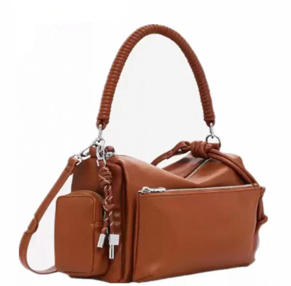 Spanische Ethno-Handtasche mit Stickerei und Druckdesign für Damen, Große Kapazität, Modische Umhängetasche 2026 – Detail 1