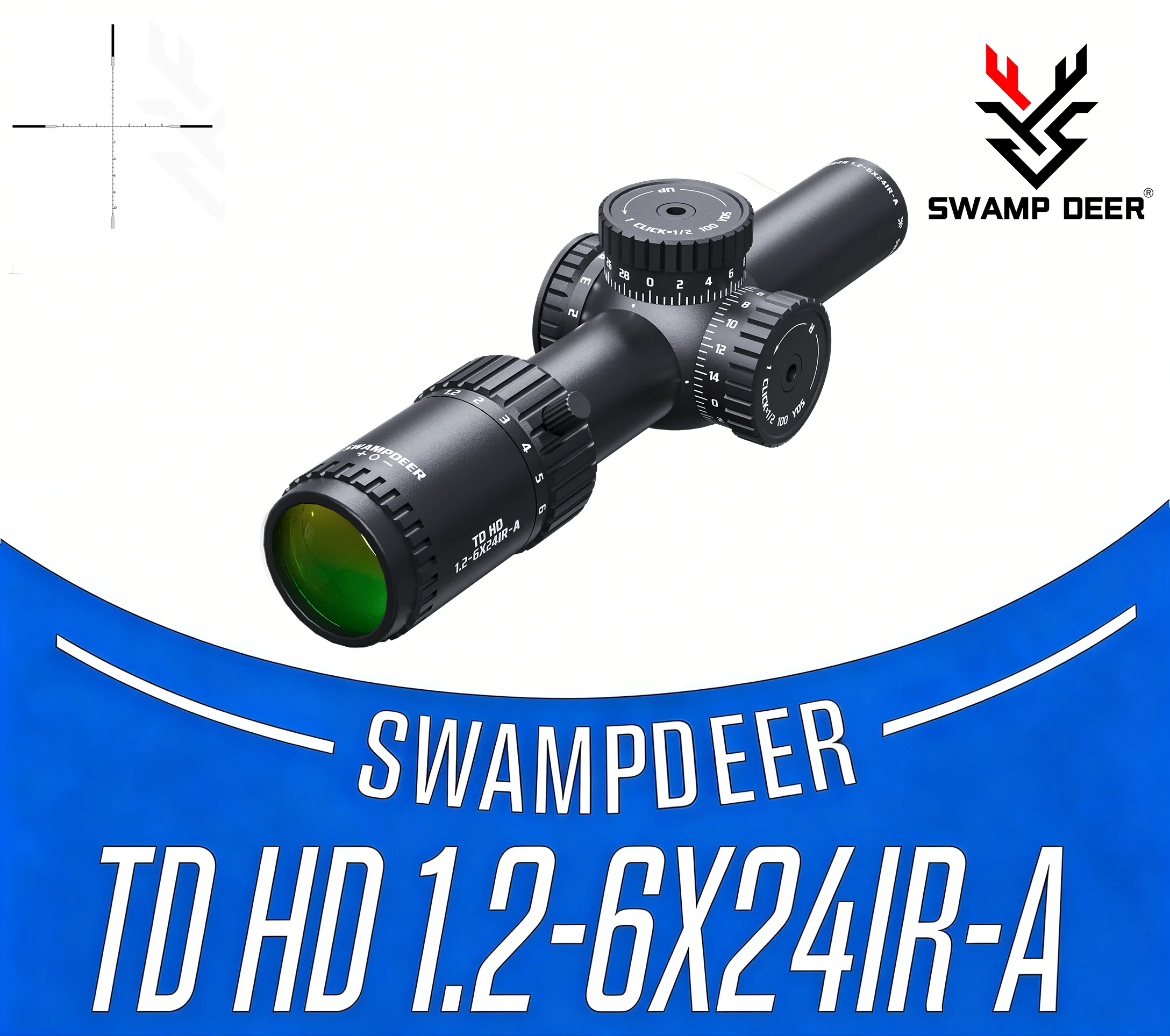 

Тактический прицел SWAMPDEER TD HD 1.2-6X24IR LPVO для страйкбола, охоты и снаряжения для AR15