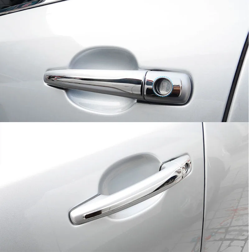 FIT FOR PEUGEOT 2008 3008 207 308 407 CITROEN C4 C6 CHROME DOOR HANDLE COVER TRIM MOLDING STAINLESS CAP BEZEL OVERLAY PROTECTOR