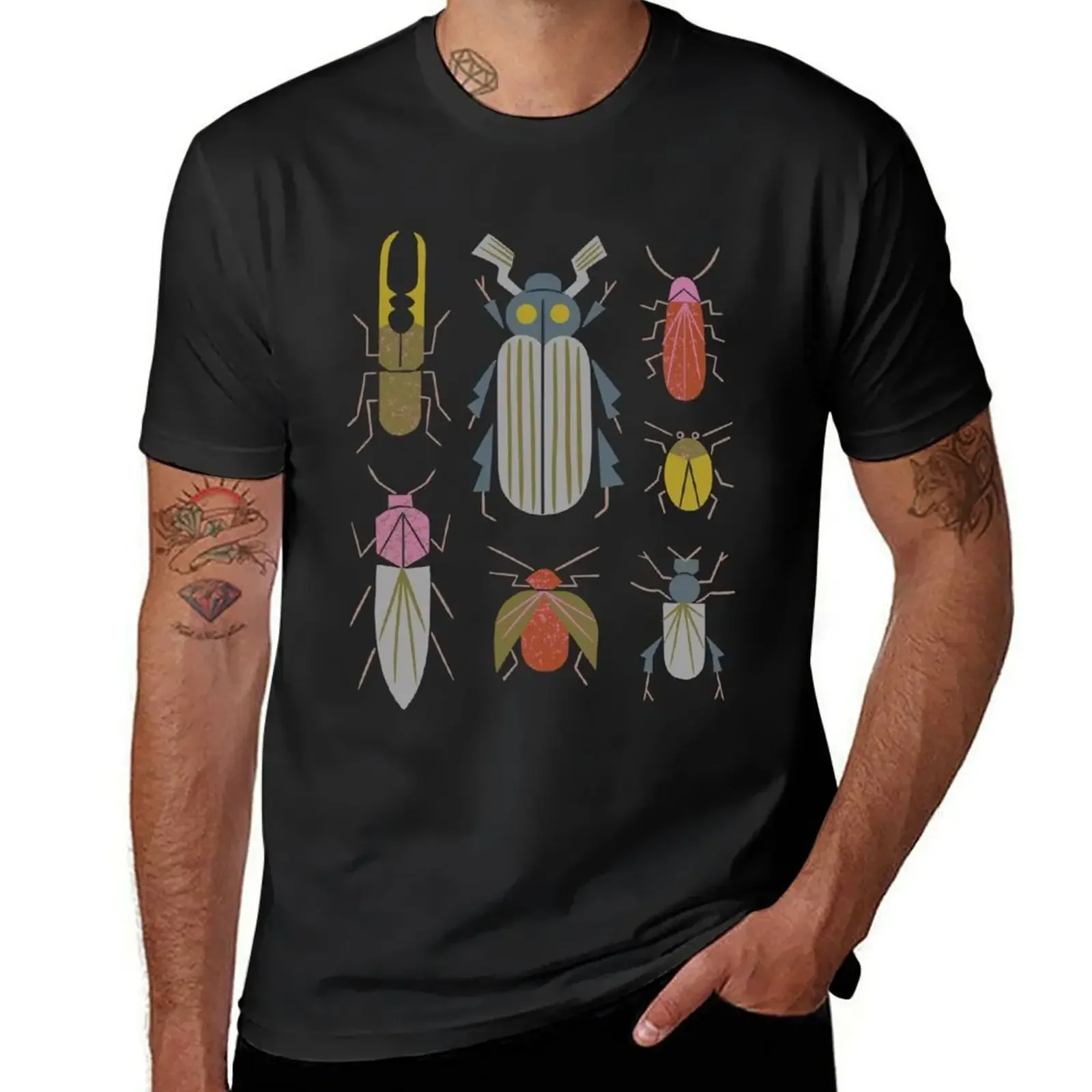 

Beetle Specimens T-Shirt quick drying customizeds Men's cotton t-shirt