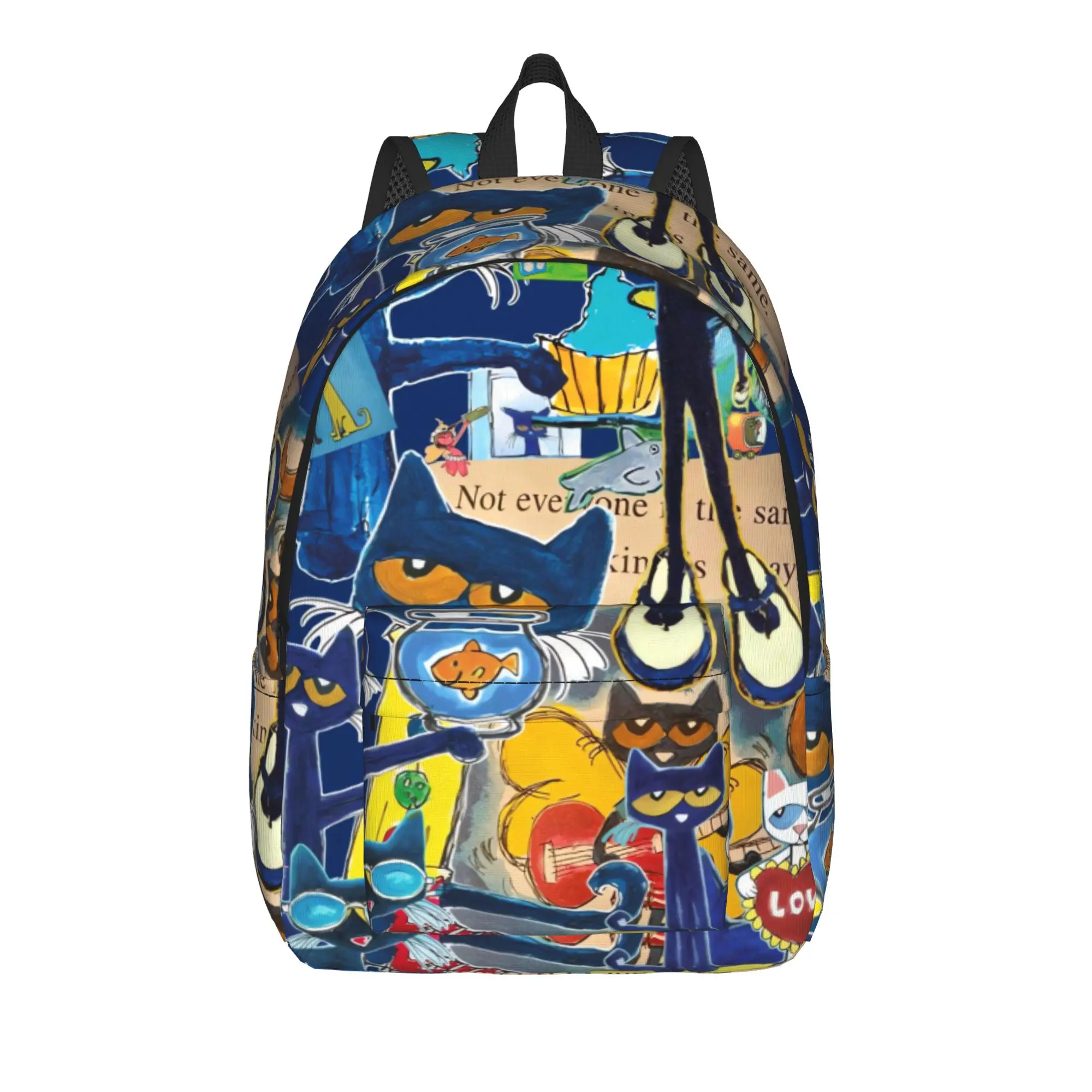 Pete the Cat and His White Shoes Backpack  Aesthetic Backpacks Women Men Travel Durable School Bags Custom Rucksack