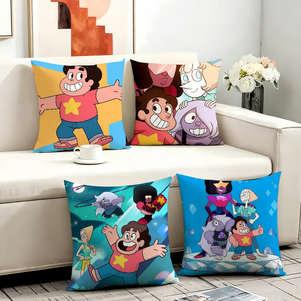 Cartoon S-Steven Universe cushion cover Anti-dustmite Sofa Cushion Decorative Office Cover Lounge Area Indoor & Outdoor Use