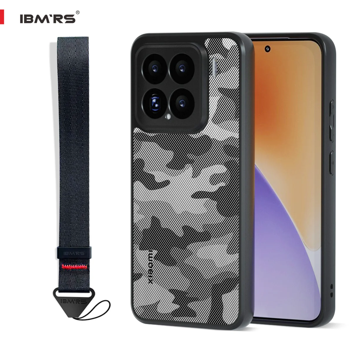 

IBMRS for Xiaomi 15/15 Pro Case, Military Camo Shockproof Protective Cover with Lanyard , Anti-Scratch Hard Back Case