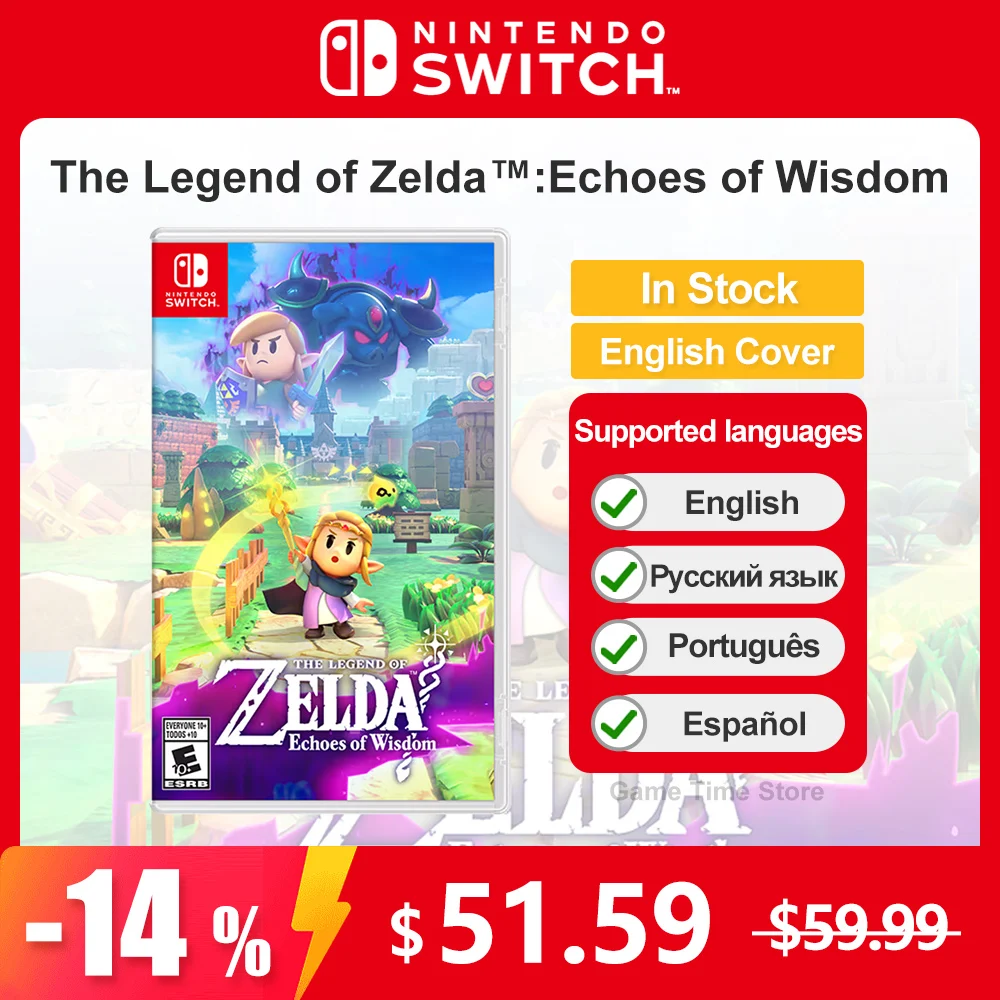 

Zelda Echoes of Wisdom in Stock The Legend of Zelda Nintendo Switch Games Deals Physicla Game Card Newest 100%Original Brand New