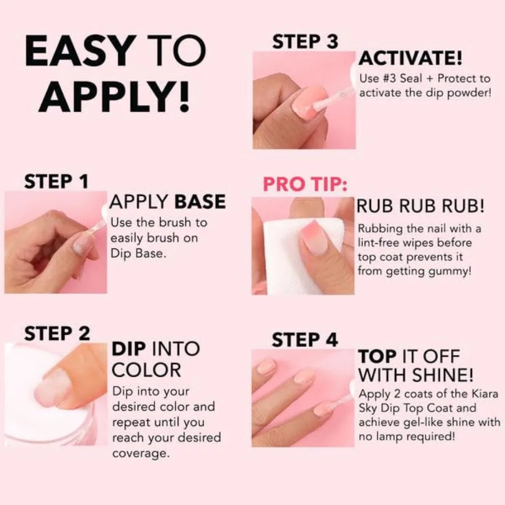 مجموعة أدوات أساسيات سائل الأظافر من Dip Manicure 1-4 | 0.5 أوقية سائلة | أظافر طبيعية قوية تدوم طويلاً #5