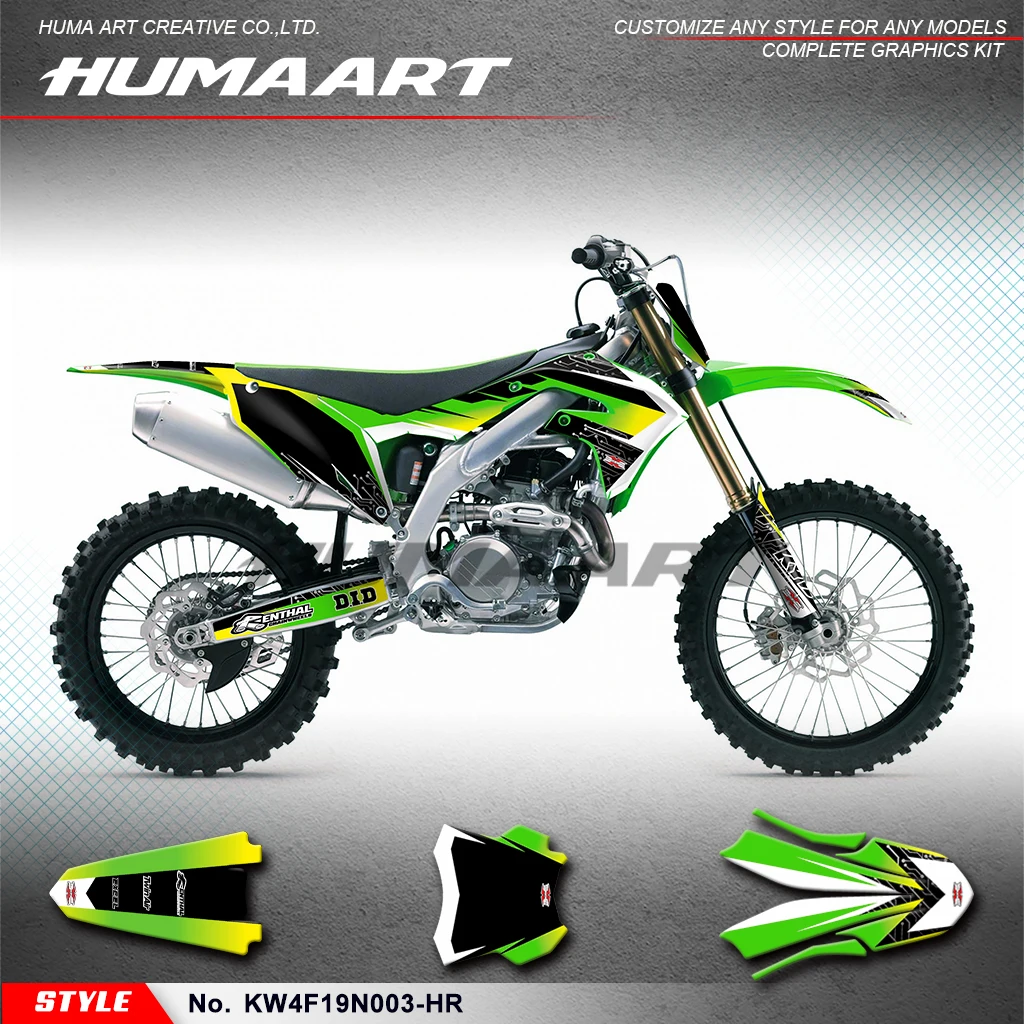 HUMAART Motorcycle Decals Wrapping for KX450F KX450X KX250F KX250X 2019 2020 2021 2022 2023 2024, KW4F19N003-HR