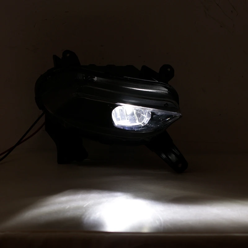 LED Fog Lights For Hyundai Santa Fe 2019 2020 DRL Headlight Front Bumper Fog Lamp Daytime Running Light 92201S1100 92202S1100