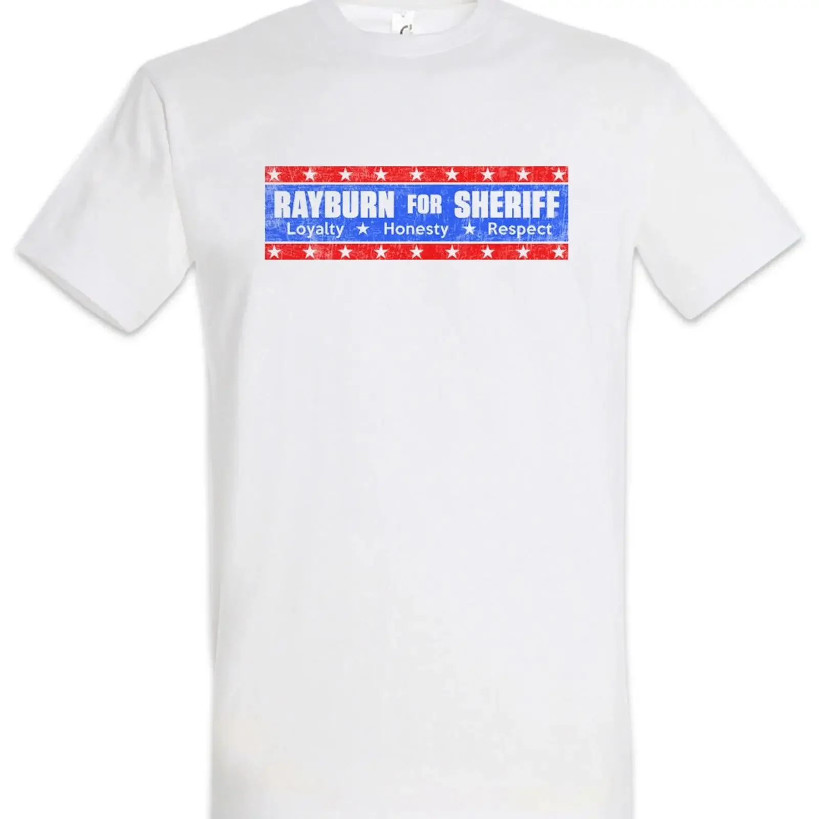 Rayburn For Sheriff T Shirt Bloodline Hotel Election poster vintage Washed graphic Casual streetwear Comfortable fashion