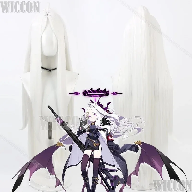 Sorasaki Hina Dress Cosplay Game Blue Archive Cos Costume Prop 90CM Long White Wig Purple Lolita Shoes Women Party Suit ComicCon view 6