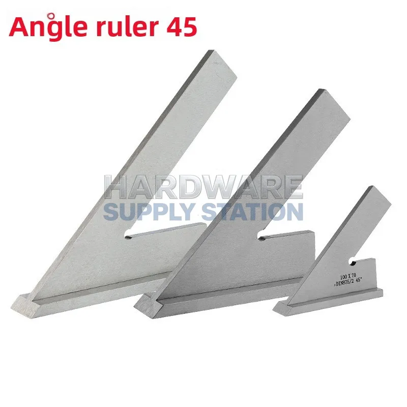 

Измерительный угольник из нержавеющей стали со встроенным углом 45 градусов, 100/70 мм, прецизионный разметочный инструмент для деревообработки