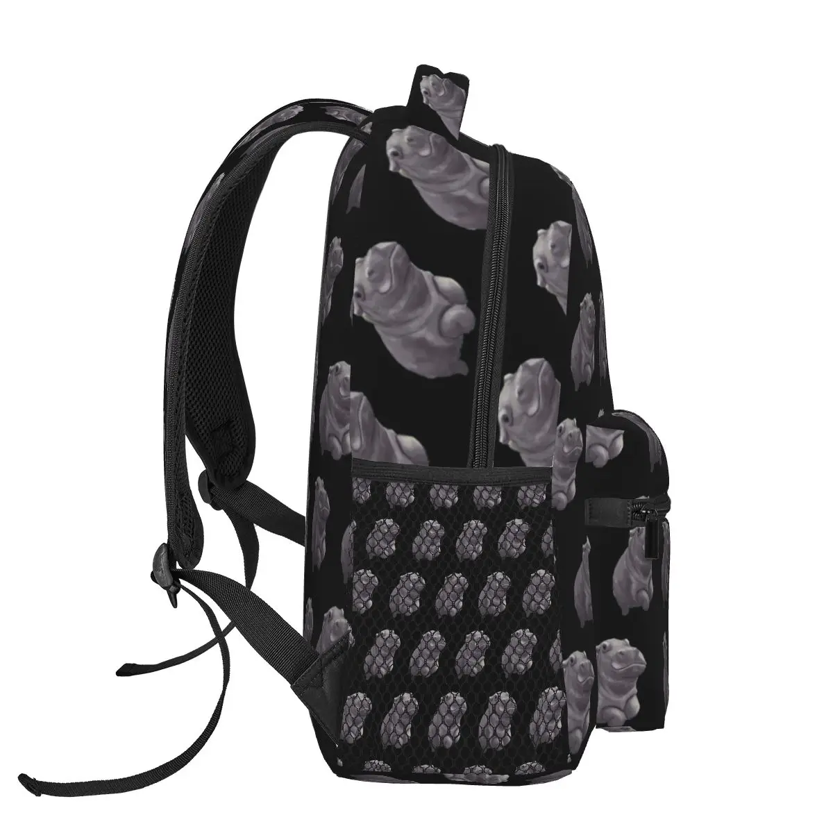 Bonito hipopótamo pintado para bebé, mochila de natación con pintura Digital, mochila escolar para niños, mochila de viaje, bolso de hombro