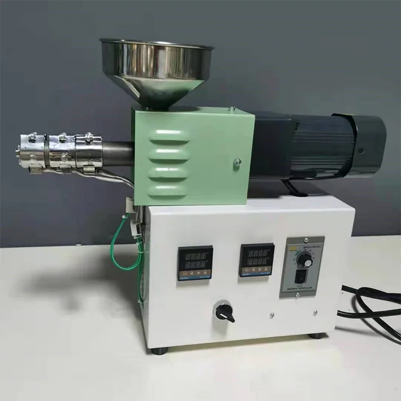 SJ15 Single Screw Extruder Desktop Plastic Injection Molding Machine Polymer Plastic PP ABS PLA PE PC Extrusion Small Extruder