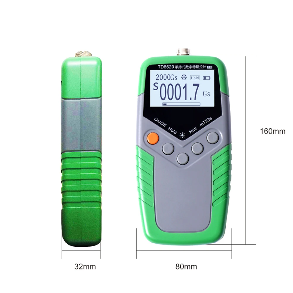 Permanent Magnet Gauss Meter Class 5 Accuracy Handheld Digital Tesla  Magnetic Flux  Surface  Field Test