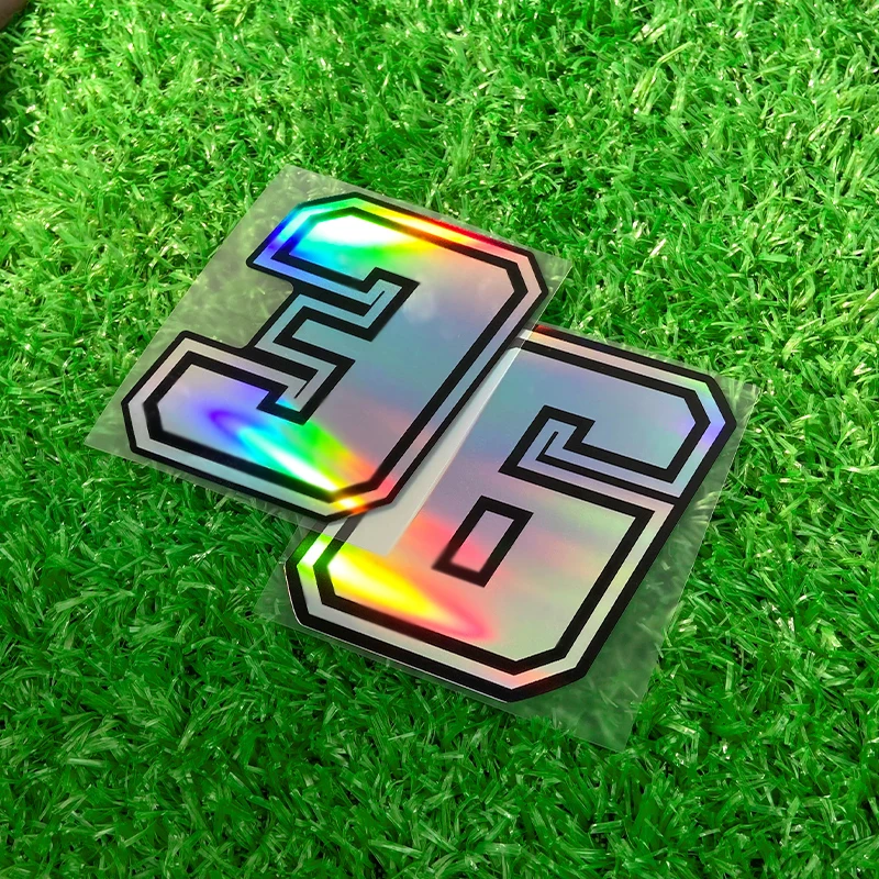 1PC Laser Number Motorcycle Sticker Waterproof for Motorbike Fuel Tank Helmet Box Scooter Decoration 0123456789 Vinyl Decals