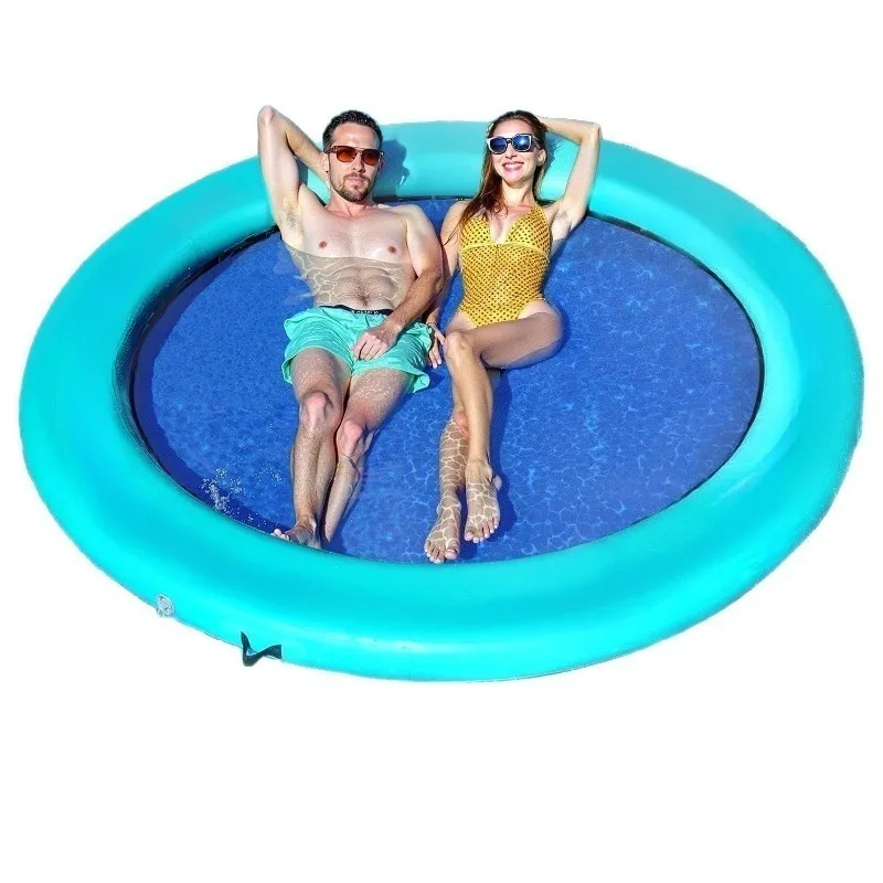 

Inflatable Island Inflatable Brushed Round Floating on Water