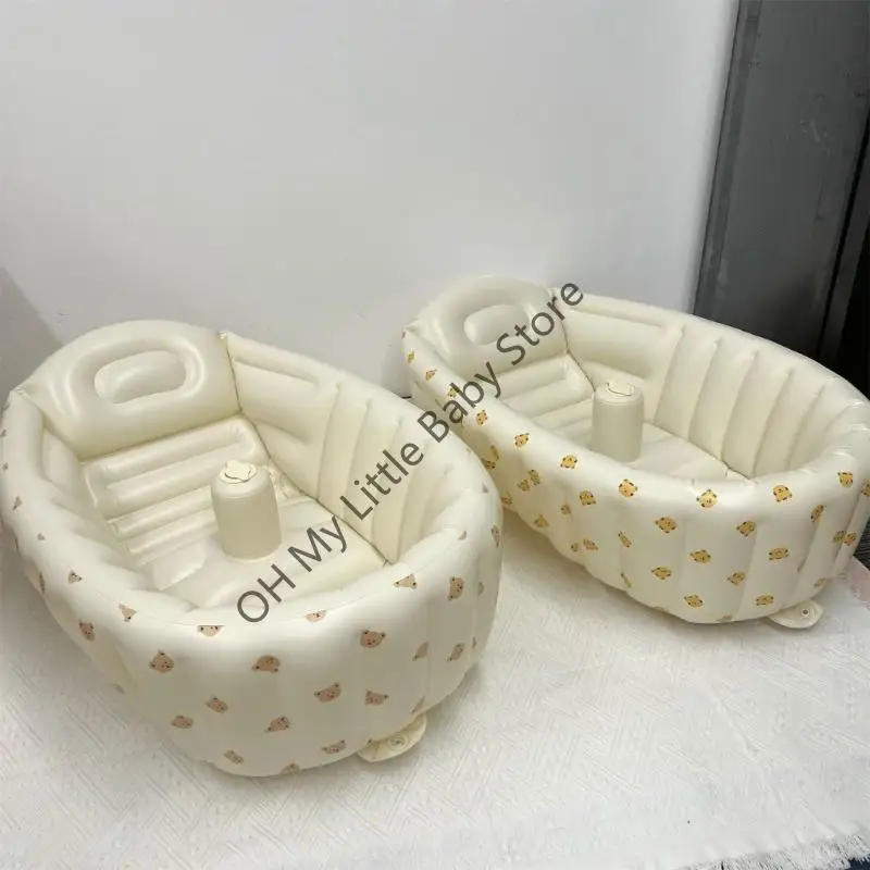 M76C 35 بوصة حوض استحمام قابل للنفخ لحديثي الولادة للجنسين طباعة حوض استحمام محمول للأطفال حوض استحمام للسفر #3