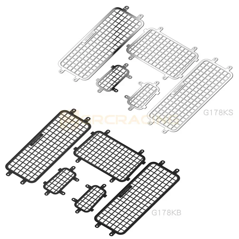 TRX4M Simulation Metal Three-dimensional Side Window Net and Rear Net for 1/18 RC Crawler Traxxas TRX-4M Car Defender D90 Parts