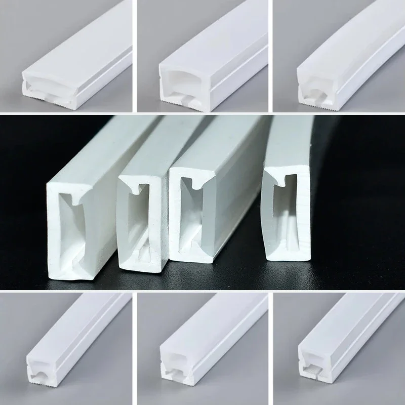 Led Channel Holder Silicone Neon Tube Outdoor Diy Flexible Silica Gel Ribbon Diffuser for Ws2812 Led Strip Linear Decor Lighting