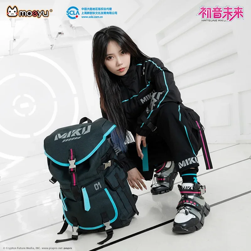 waq31 Moeyu Anime Vocaloid Backpack School Shoulder Bag Miku Cosplay Men Student Laptop Travel Hiking Casual Rucksack 2025 New