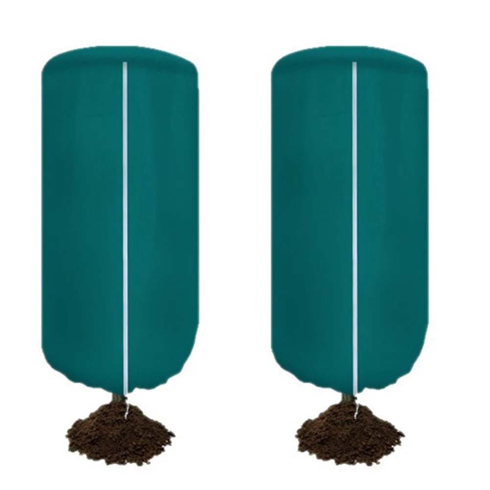 2pcs Anti Freeze Plant Covers with Zipper Non Woven Fabric Cold Protection Cloth for Winter Frost Shielding of Garden Plants