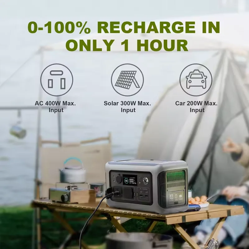ALLPOWERS Portable Power Station R600, 299Wh LiFeP04 Battery with 2x 600W (1200W Surge) AC Outlets for Outdoor Camping RV Home image 3