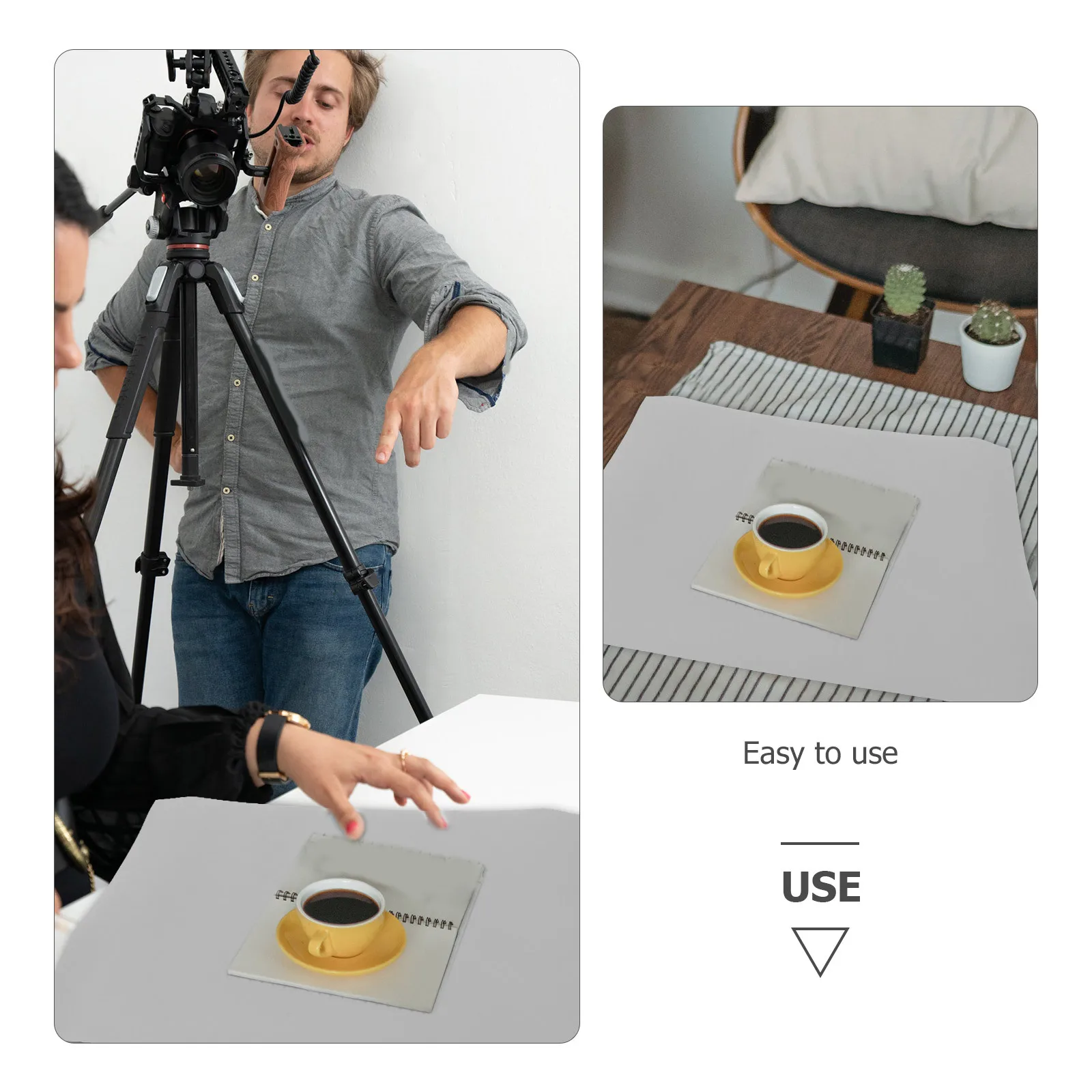 

Gray Photography Backdrop Wrinkle Resistant Portable Photo Booth Background For Portrait Streaming Photography