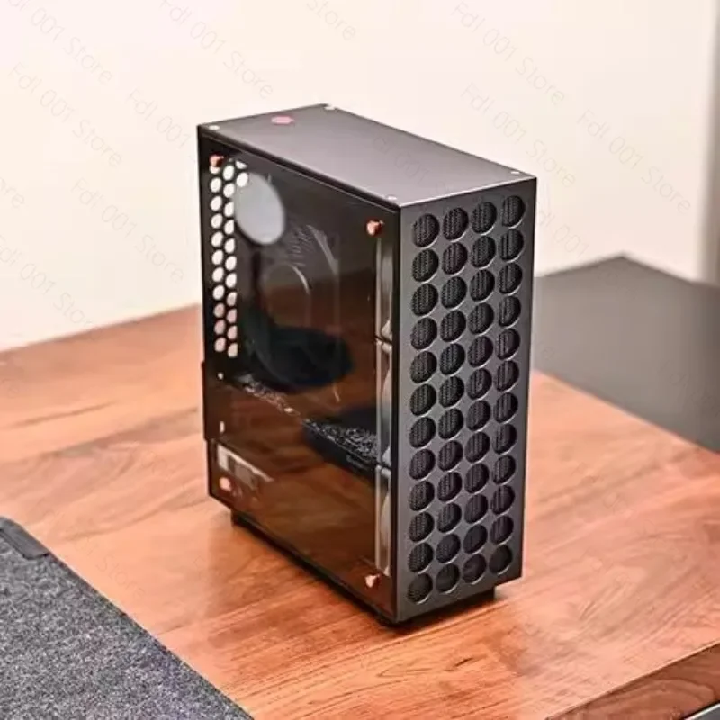 V9 Captain All Aluminum Mini ITX PC Case Small Computer Chassis Supports Dual Slot Half Height PCI Expansion Card