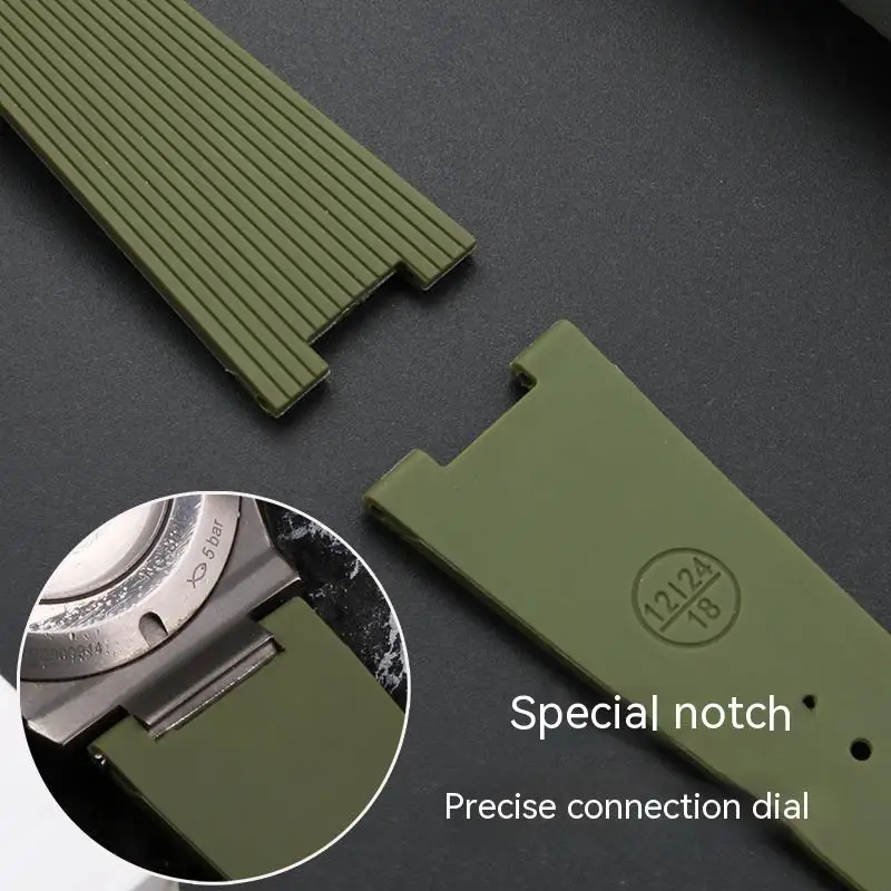 High Quality Waterproof Silicone Watch Strap For Bell Ross BR05 Series Men's Rubbber Watch Band Concave Interface 12mm Bracelet