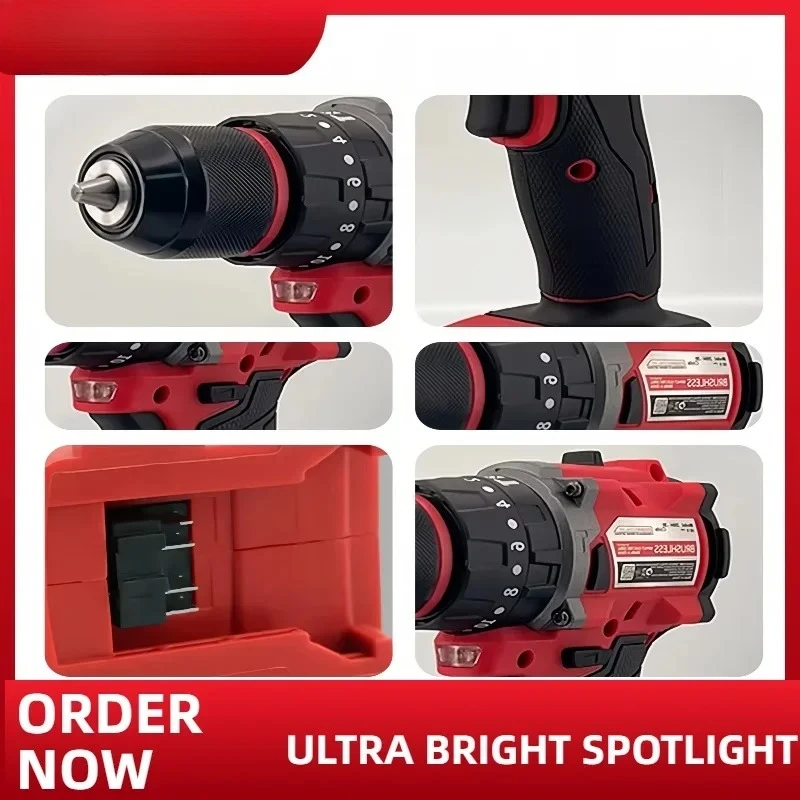 150N.m Pequeno Furadeira Elétrica sem escova Furadeira de Impacto Sem Fio da Equipe de Decoração de Energia utiliza Ferramenta Para Bateria Milwaukee