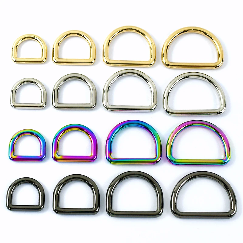 

10Pcs Meetee 10-38mm Metal D Ring Backpack Strap Buckle Webbing Connect Rings Pet Collar Adjust Hook DIY Hardware Accessories