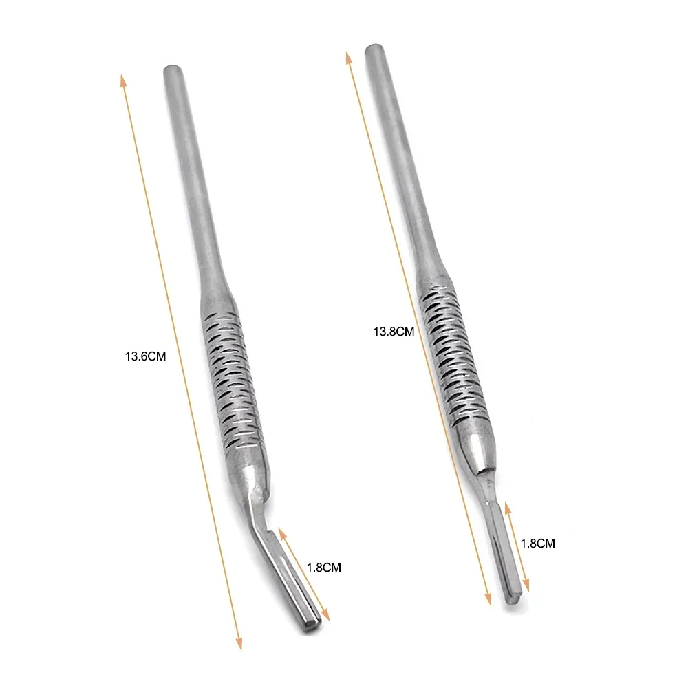 Punho de bisturi dental sem 3 lâminas, compatível com cirurgia oral, ferramenta cirúrgica reutilizável com lâminas descartáveis