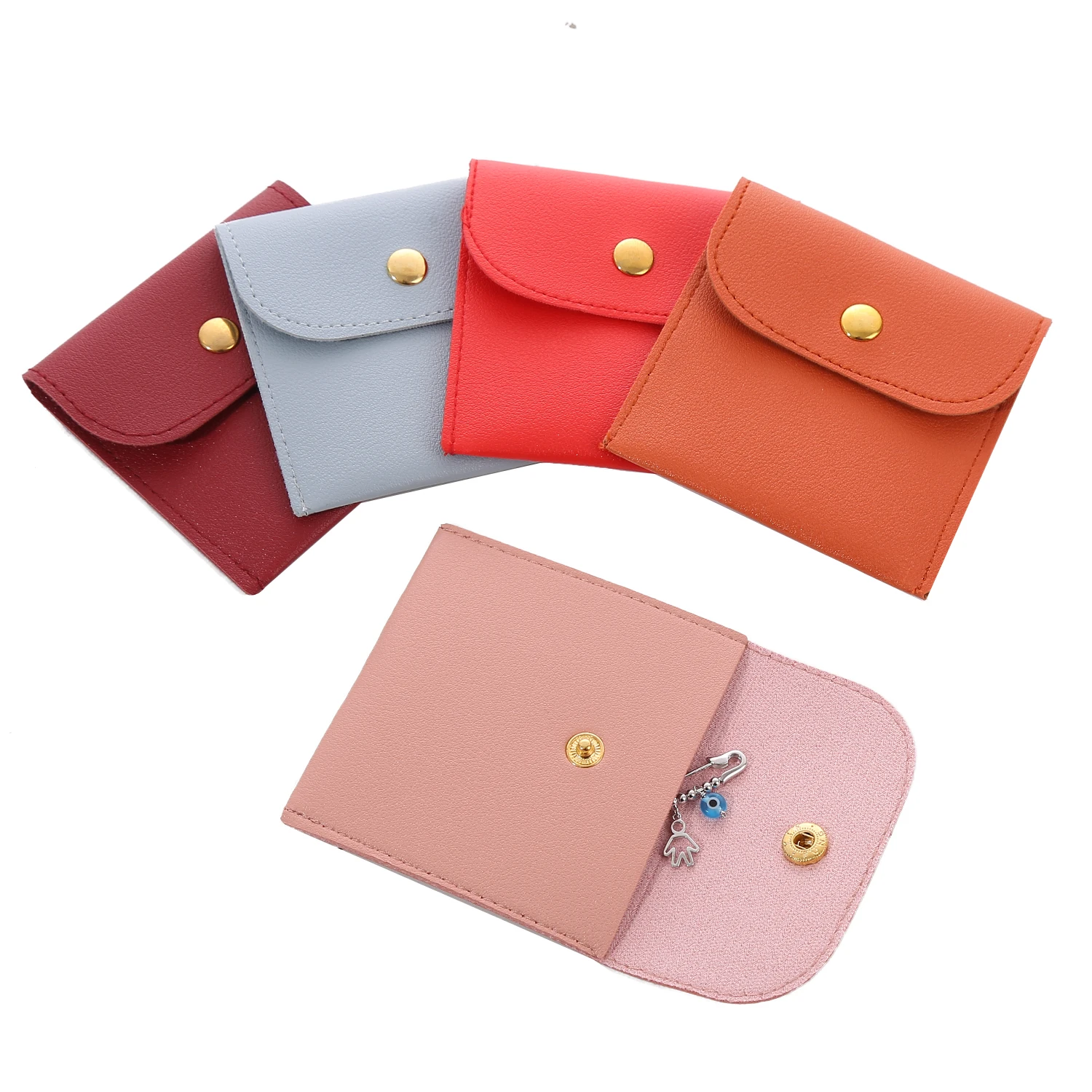 Luxury Bags Logo - 10pcs PU Button pouches For Luxury