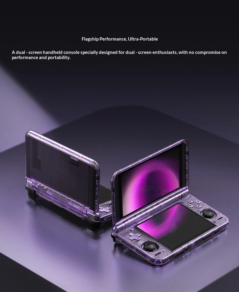 Retroid Pocket Duo Dual Screen Game Console with 5.5-inch OLED Screen and High-performance Android Handheld Game Console