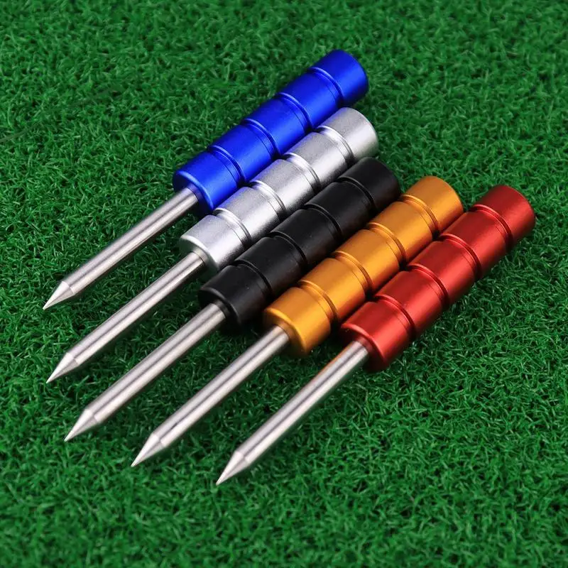 Edelstahl Golf Divot Reparatur Werkzeug Pitch Nut Reiniger Golf Reparatur Werkzeug Marker Gabel Stift Golf Zubehör Putting Green Gabel