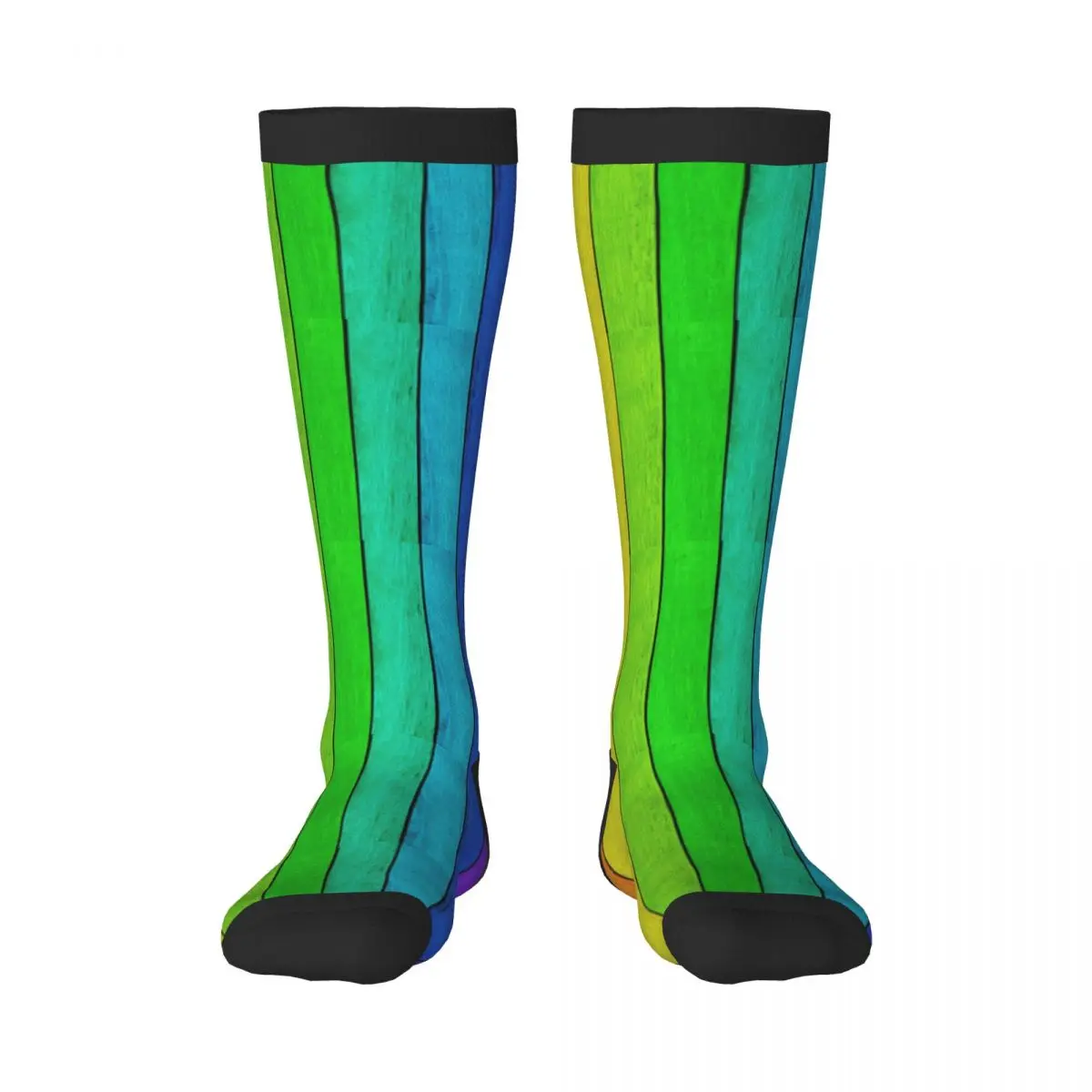 Rainbow Wood Socks Harajuku Business Sports Outdoor Long Sox