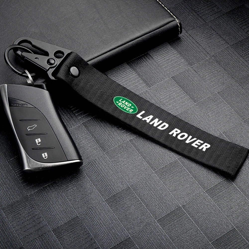 Car Nylon Ribbon Key Ring Keychain Rope Decoration Accessorie For Land Rover Discovery 3 4 Velar Vogue Freelander 1 2 SVR Evoque