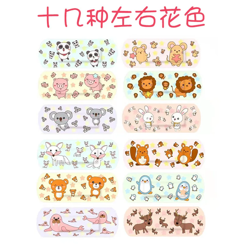 100Pcs Haut Patch Kinder Kinder Wundpflaster Klebe Verband Atmungsaktive Wasserdichte Stick pflaster cartoon kawaii pflaster – Detail 6