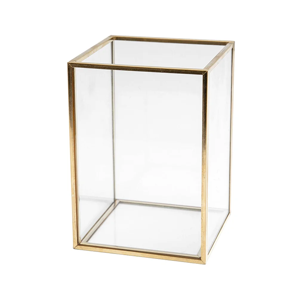 

1Pcs Makeup Brush Storage Box Compact Design for Cosmetics Tools Eyeshadow Brushes Golden Pen Tube Container Ideal for Dorm and