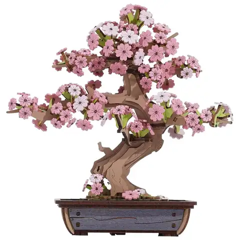 ROBOTIME Träpysselset Musikinstrument/Sakura Bonsai 3D Hjärngympa Pussel för Barn Bra Pennbehållare för Vuxna 10 best sales bonsai-frö - №7
