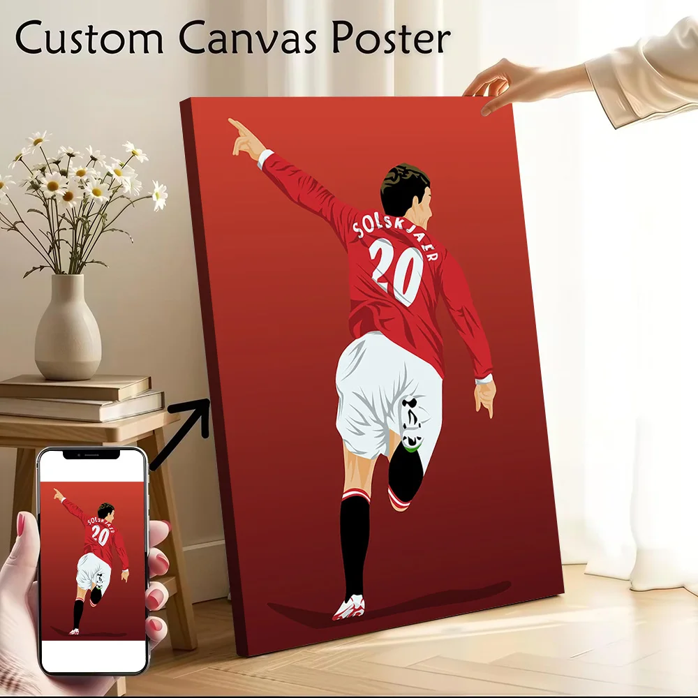 Lienzo impreso de Ole Gunnar Solskjaer, pinturas personalizables, póster, regalo perfecto para decoración de sala de estar, decoración de lujo