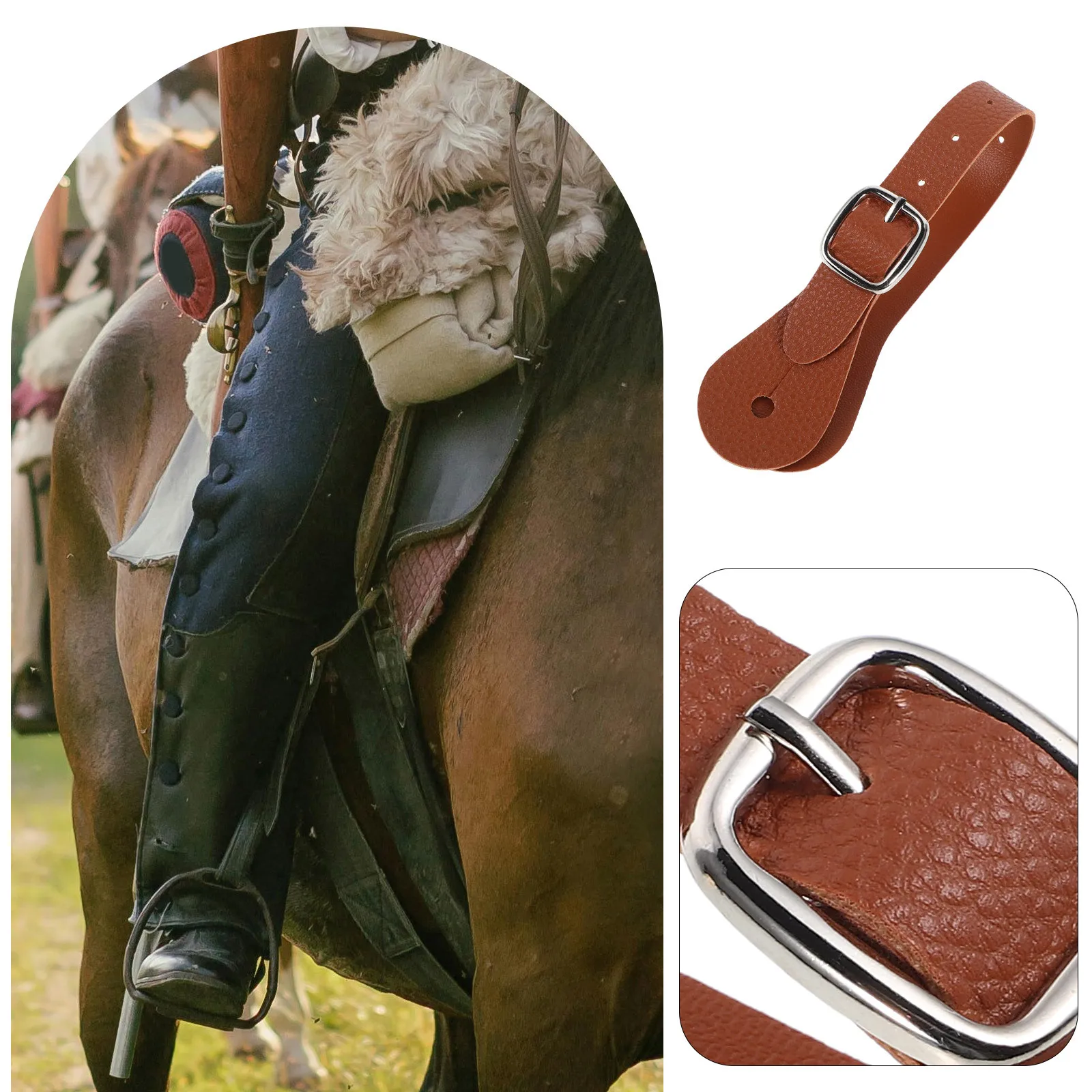 2 قطعة بولي PU قابل للتعديل حفز الفروسية الأشرطة ركوب الخيل التدريب في الهواء الطلق ركوب التمهيد الأشرطة الحصان مقطورة الملحقات