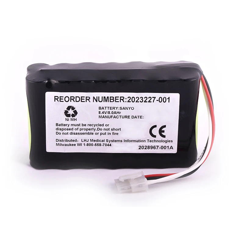 DASH 2500 capacity 8000mAh 8.4v NI-MH battery suitable for GE DASH 2500, DASH 1800, N1082 patient monitors