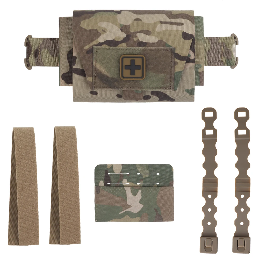 

V2 IFAK Сумка MOLLE Аптечка первой помощи для выживания на открытом воздухе Охота Аварийная сумка Кемпинговый комплект Маленькая легкая быстросъемная медицинская сумка