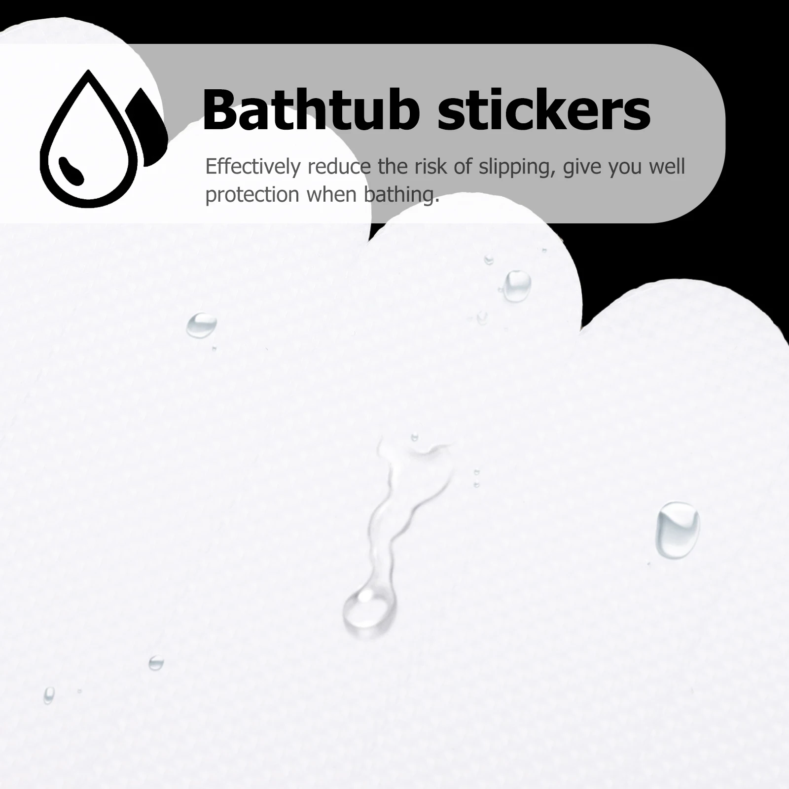 

6pcs Anti-Slip Shower Bathtub Safety Strips Peva Material Transparent Easy Install Scrapers Included Non-Slip Bath Tub For
